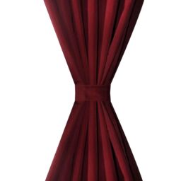 Berkfield Home 2 pcs Bordeaux Micro-Satin Curtains with Loops 140 x 225 cm in Red - thumbnail 3