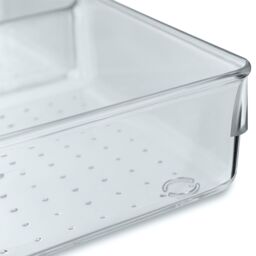 LIVIVO 4-Compartment Clear Drawer Organiser Tray (30.6x30.6x5.5cm) - Size: 30.6x30.6x5.5 cm - thumbnail 4