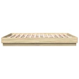 Berkfield Home Durable Bed Frame without Mattress Sonoma Oak 180x200 cm Super King in Light Tan - thumbnail 5