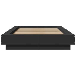 Berkfield Home Bed Frame with LED Lights without Mattress Black 90x190cm - Size: 90x190 cm - thumbnail 5