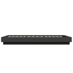 Berkfield Home Bed Frame with LED Lights without Mattress Black 90x190cm - Size: 90x190 cm - thumbnail 6