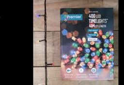 Samuel Alexander 2 Pack of 400 LED 40m Premier Christmas Indoor Outdoor Multi Function Battery Operated String Lights with Timer in Multicoloured - thumbnail 2