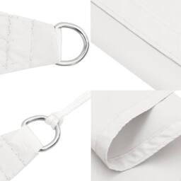 Berkfield Home Sunshade Sail Oxford Fabric Square 4x4 m White - thumbnail 5