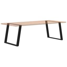 Berkfield Home Modern vidXL Dining Table Legs U-Shaped 2 pcs Black 90x(72-73) cm - thumbnail 8