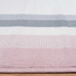 Kukoon Blush Pink Grey Bordered Living Area Rug in Light Pink - Size: 120 cm x 170 cm - thumbnail 4