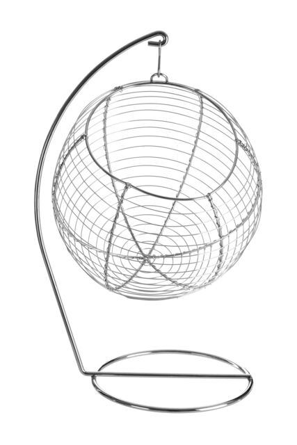 Orsina Hanging Fruit Basket, 3 Tier Wire Basket With Matte Black Finish For Space-Saving Storage in Silver - image 1