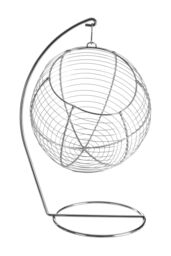 Orsina Hanging Fruit Basket, 3 Tier Wire Basket With Matte Black Finish For Space-Saving Storage in Silver