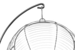 Orsina Hanging Fruit Basket, 3 Tier Wire Basket With Matte Black Finish For Space-Saving Storage in Silver - thumbnail 3