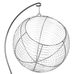 Orsina Hanging Fruit Basket, 3 Tier Wire Basket With Matte Black Finish For Space-Saving Storage in Silver - thumbnail 5