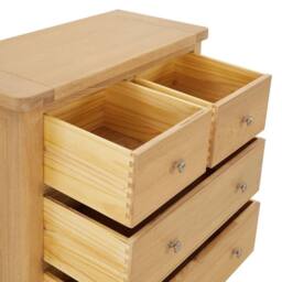 FORGEVIO Chest of Drawers Marbury Oak 2/4 Drawer Large Tall Storage in Light Oak - Size: 0.6m2 - thumbnail 3