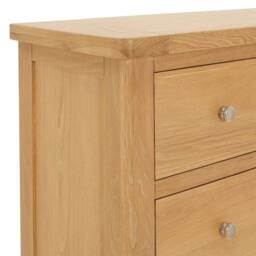 FORGEVIO Chest of Drawers Marbury Oak 2/4 Drawer Large Tall Storage in Light Oak - Size: 0.6m2 - thumbnail 4