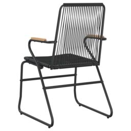 Berkfield Home Garden Chairs 2 pcs Black 58x59x85.5 cm PVC Rattan - thumbnail 6