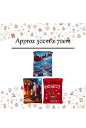 VFM e-Store Christmas Santa Sack 1 x Varied Design 60cm x 80cm Christmas Themed - Size: 60 cm x 80 cm - thumbnail 2