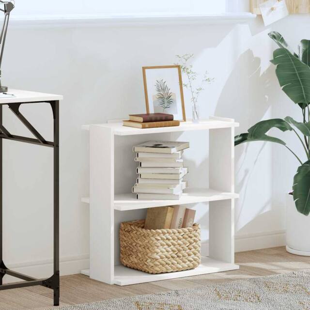 Berkfield Home Elegant Bookcase 3-Tier White 60x30x60 cm Engineered Wood - Size: 60 x 30 x 60 cm - image 1