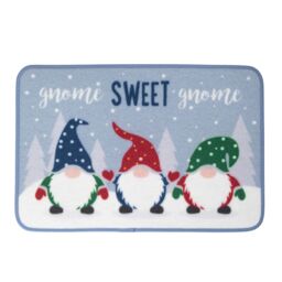 Samuel Alexander 60cm x 40cm Gnome Sweet Gnome Fabric Christmas Doormat in Blue - Size: 60 cm x 40 cm - thumbnail 8