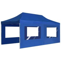 Berkfield Home Professional Folding Party Tent with Walls Aluminium 6x3 m Blue - thumbnail 3