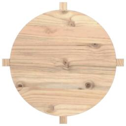 Berkfield Home Beautiful Coffee Table Ã˜ 62.5x45 cm Solid Wood Pine in Light Brown - thumbnail 6