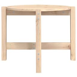 Berkfield Home Beautiful Coffee Table Ã˜ 62.5x45 cm Solid Wood Pine in Light Brown - thumbnail 5
