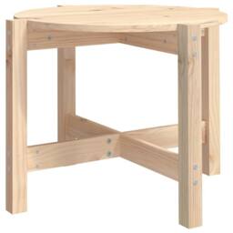 Berkfield Home Beautiful Coffee Table Ã˜ 62.5x45 cm Solid Wood Pine in Light Brown - thumbnail 3