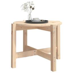 Berkfield Home Beautiful Coffee Table Ã˜ 62.5x45 cm Solid Wood Pine in Light Brown - thumbnail 4
