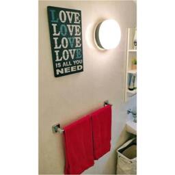 Havendro Bathroom Towel Rail Single Wall Mounted Storage in Silver - Size: 60 cm x 45 cm - thumbnail 6
