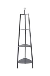 ValueLights Hiru 3 Tier Wooden Tripod Shelf Corner Floor Lamp Base in Grey - thumbnail 5