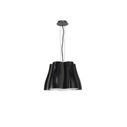 Netlighting Miss Dome Ceiling Pendant 3 Light E27 Gloss Black Polished Chrome - thumbnail 1