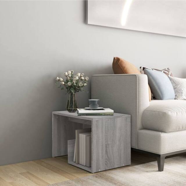 Berkfield Home Side Table Grey Sonoma 59x36x38 cm Engineered Wood - Size: 59 x 36 x 38 cm - image 1
