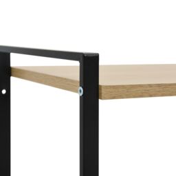 Berkfield Home 2-Layer Book Shelf Black & Oak 52x28x59 cm Engineered Wood - Size: 52 x 28 x 59 cm - thumbnail 6