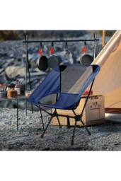 Living and Home Portable Folding Camping Chair in Navy - thumbnail 3