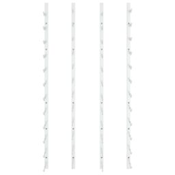 Berkfield Home Wall Mounted Wine Rack for 24 Bottles 2 pcs White Iron - thumbnail 4