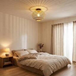 KORVIXA Natural Wicker Rattan Ceiling Light Shade - thumbnail 5