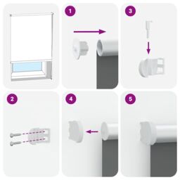 Berkfield Home Roller Blind Blackout Grey 135x175 cm Fabric Width 131.6 cm Polyester - thumbnail 6