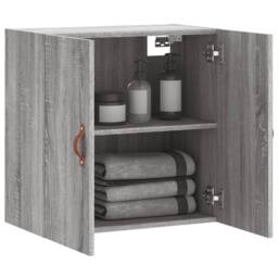 Berkfield Home Wall Cabinet Grey Sonoma 60x31x60 cm Engineered Wood - Size: 60 x 31 x 60 cm - thumbnail 4