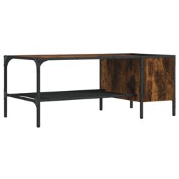 Berkfield Home Coffee Table with Rack Smoked Oak 100x51x40 cm Engineered Wood in Brown - Size: 100 x 51 x 40 cm - thumbnail 6