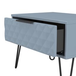 Ready Assembled 2 U Islay 1 Drawer Wide Side Table (Ready Assembled) in Light Blue - thumbnail 6