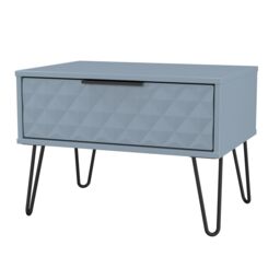 Ready Assembled 2 U Islay 1 Drawer Wide Side Table (Ready Assembled) in Light Blue - thumbnail 4