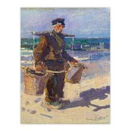 Artery8 Jan Toorop Framed Wall Art The Shell Fisherman Portrait Painting - Size: A4 - thumbnail 3