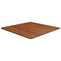 Berkfield Home Square Table Top Dark Brown 80x80x1.5cm Treated Solid Wood Oak - Size: 80x80x1.5 cm - thumbnail 2