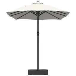 Berkfield Home Garden Parasol Folding Sand 385 x 209 x 244 cm Fabric in Brown - thumbnail 5
