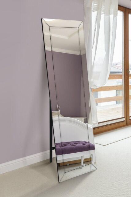 MirrorOutlet 'Horsley' All Glass Free Standing Modern Cheval Mirror 170 x 58 CM in Clear - image 1