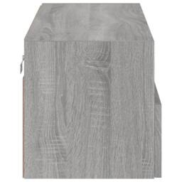 Berkfield Home TV Wall Cabinet Grey Sonoma 80x30x30 cm Engineered Wood - Size: 80 x 30 x 30 cm - thumbnail 9