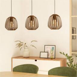 Loops Stylish Modern Bronze Triple Pendant Ceiling Light for Indoor Spaces in Brown - thumbnail 3