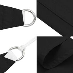 Berkfield Home Sunshade Sail Oxford Fabric Square 2x2 m Black - thumbnail 6