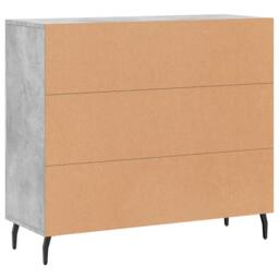 Berkfield Home Sideboard Concrete Grey 90x34x80 cm Engineered Wood - Size: 90 x 34 x 80 cm - thumbnail 8