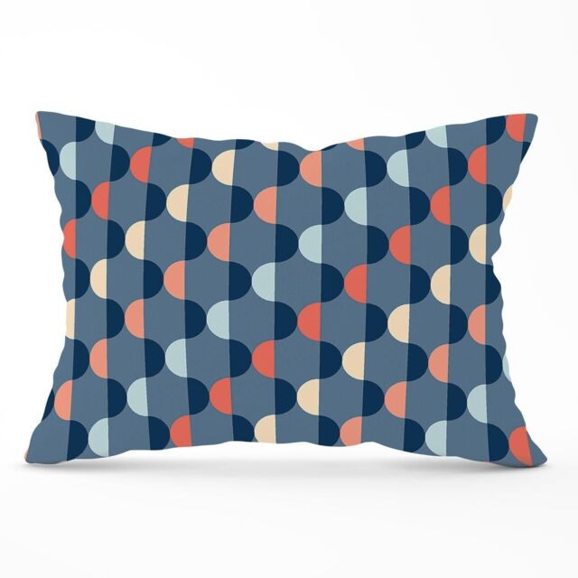 Warren Reed - Designer Geometric Pattern Cushions in Blue - Size: 45 cm x 45 cm - image 1