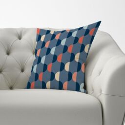 Warren Reed - Designer Geometric Pattern Cushions in Blue - Size: 45 cm x 45 cm - thumbnail 2