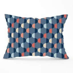 Warren Reed - Designer Geometric Pattern Cushions in Blue - Size: 45 cm x 45 cm - thumbnail 1