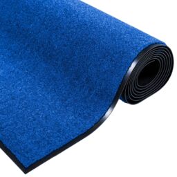 Berkfield Home Washable Blue Doormat 120x300 cm - Size: Medium - thumbnail 3