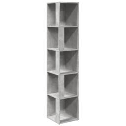 Berkfield Home Corner Cabinet Concrete Grey 33x33x164.5 cm Engineered Wood - thumbnail 1